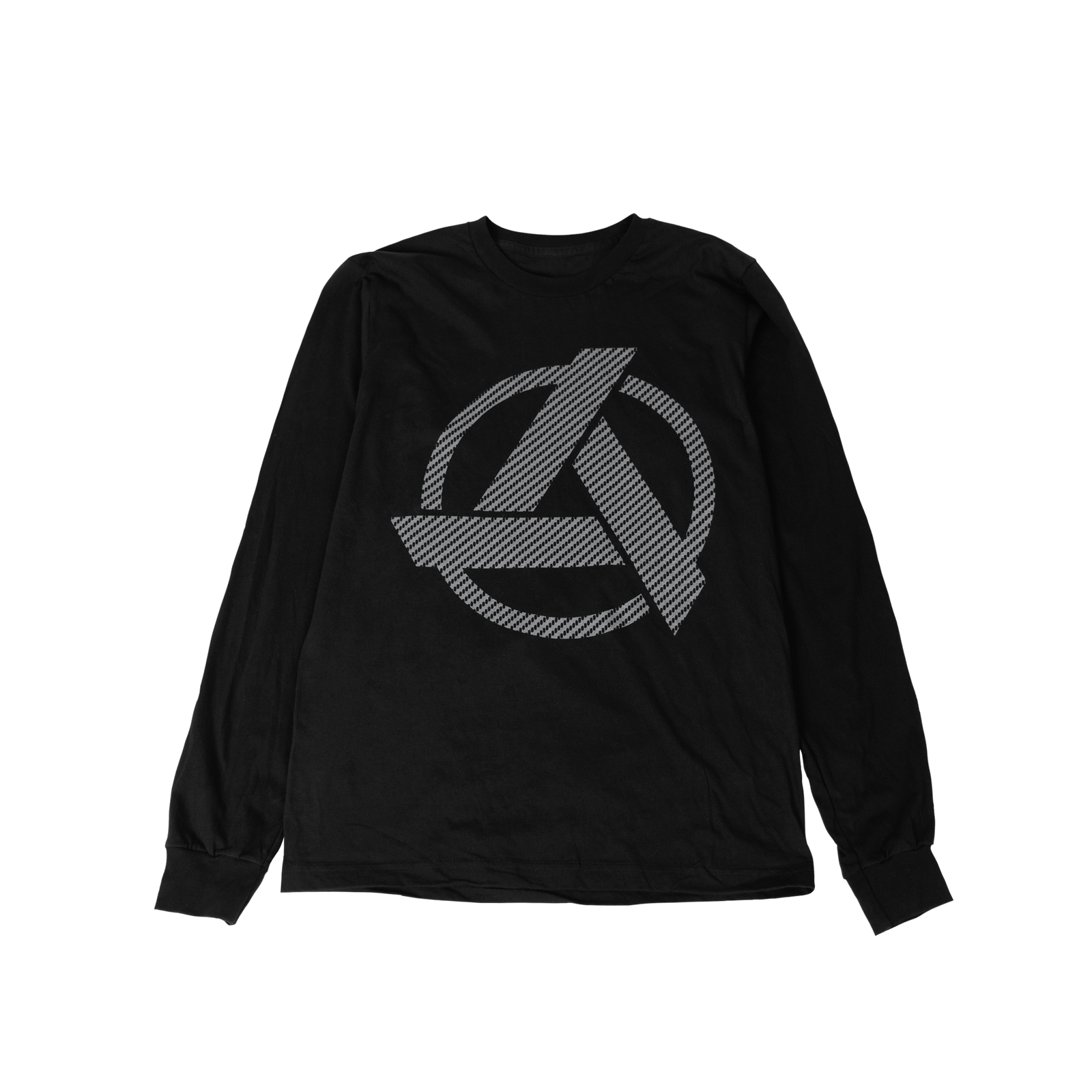 BACK EMBLEM LONG T-SHIRT - BLACK Mサイズ LS_BlackMetallic_Front.jpg?v=